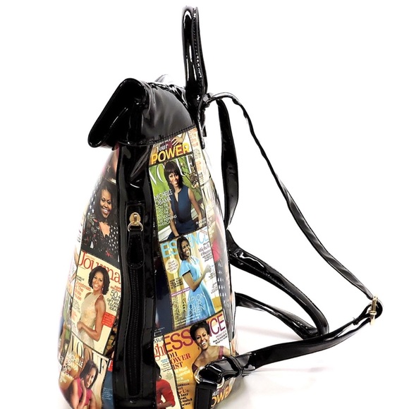 OBAMA Backpack Magazine Cover Collage 🦋NWT - Picture 3 of 5